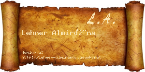 Lehner Almiréna névjegykártya